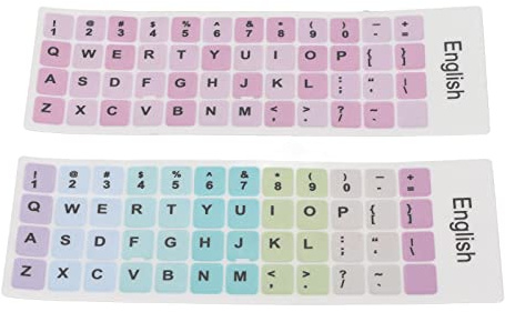 BAFOVY Keyboard Stickers, PVC Material, Keycaps Stickers for 10in to 17in Laptop and Desktop Keyboards (A)