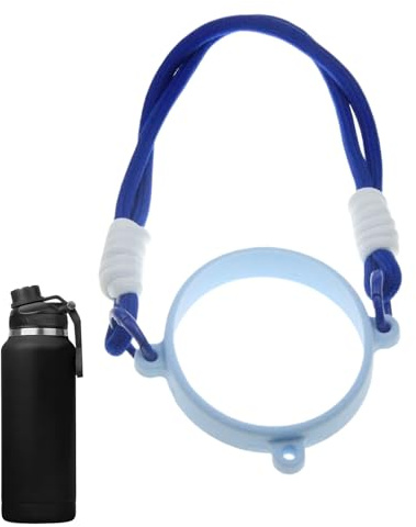 Qkbuza Handle for Water Bottle | Carrying Strap | Portable Cup Holder for Travel Sports Office – for Travel, Gym, Daily Journeys, Office, Car, Training and