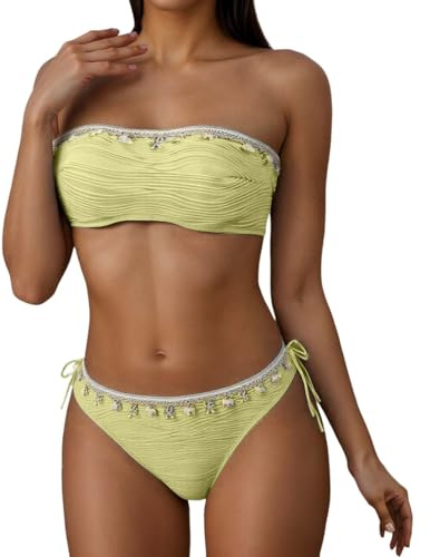 Costume Donna Due Pezzi Curvy Bikini Donna Mare Sportivo Costumi Bralette Con Ferretto Solo Sopra Donne Coppe Push Up Per Top Triangolo Da Bagno Nuoto Xl Taglie forti Contenitivo Costumino Piscina
