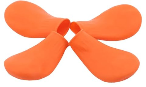 pureza 4 Stück wasserdichte Winter-Hundeschuhe for Chihuahua | Ballonartige Gummi-Regenstiefel for Outdoor-Aktivitäten(Orange,M)