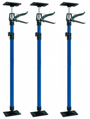 3 Stk. Deckenstütze Montagestütze 115-290cm Schnellspannstütze Einhandstütze Teleskopstange 30kg Stahl Schnellspann Deckenstützen Zargenspanner