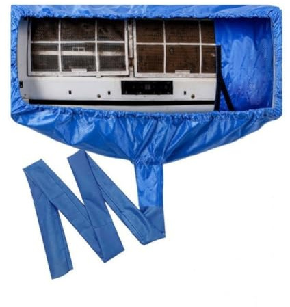 Kit di Pulizia per Condizionatori Split, Borsa per Pulizia Condizionatori Spessi per Condizionatori Split Montati a Parete 1-2P, Copertura Antipolvere con Protezione Anti-Spruzzi e Supporti Fissi per