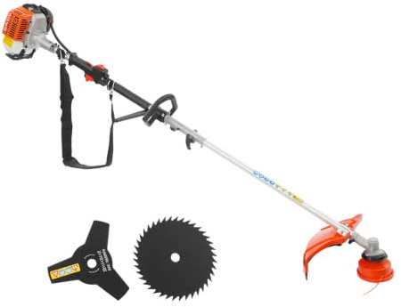 Wiefiche Desbrozadora gasolina 25,4 cc motor de 2 tiempos para malas hierbas y césped | Para arbustos, hierba densa y césped, fácil de usar, rendimiento eficiente, robusto y duradero