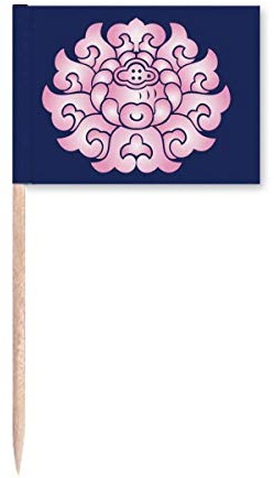 Lotus Flower Plant Flower Pink Toothpick Flags Marker Topper Party Decoration