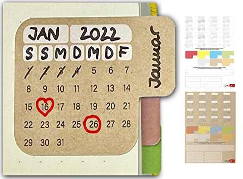 codiarts. 56 Index Sticker Bullet Journal Sticker Tabs selbstklebende Kalender Aufkleber Register Bullet Journal Zubehör Planer Notizbuch Schule Tagebuch Büro Scrap book Washi journaling zubehör