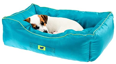 Ferplast Hundekissen Hundesofa Mittelgroße Hunde Hundekorb Orthopädisches Hundebett Hundematratze Waschbar Hundematte Wasserdicht 66 x 50 x h 20 cm. Blau