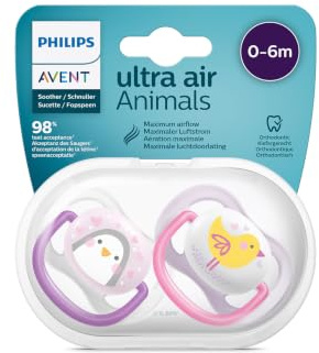 Philips Avent SCF080/06 Ultra Air Schnuller (0-6 Monate) Mädchen