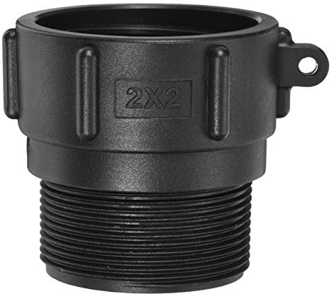 PATIKIL IBC Tote Adapter S60x6 Coarse Thread 2 BSP Male, 275-330 Gallon Drain Plug Connector for Water Tank Garden Hose