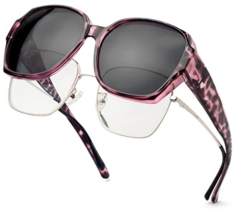 Face Shadow Polarised Sunglasses Over Glasses Women Fit Over Glasses | Sunglasses UV Protection Lightweight for Driving & Outdoor