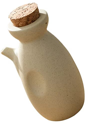 COLLBATH Pot à huile en céramique - Distributeur d'huile de cuisson - Conteneur d'huile de cuisson Aromatizante Para Casa - Distributeur d'huile d'olive en grès - Pot de rangement pour huile et poivre