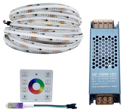 COB Laufendes Wasser Fließendes LED Streifen Licht WS2811 12V Adressierbare Traum Farbe Pferderennen mit RF Touch Panel Controller (12V WS2811)