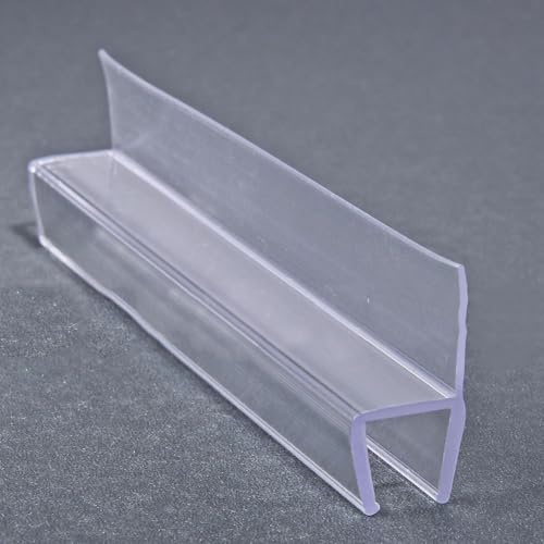 2 strisce di tenuta per porta della doccia, deflettore d'acqua per porta della doccia, separazione per bagnati e asciutti, guarnizione di ricambio per porta della doccia (12 mm)