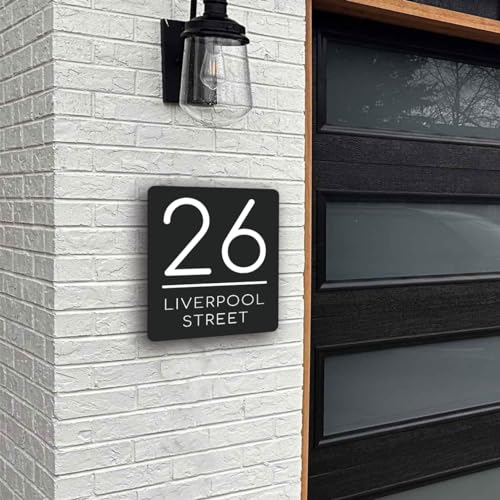 Placa De Acrílico Personalizada Con Número De Calle Y Nombre Para Hogar Estilo Moderno, Exterior, Tienda, Empresa, Hotel, Señalización De Dirección, Placa De Dirección Personalizada Letrero Distintivo