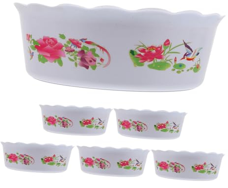 BCOATH 6 Pezzi Vaso Per Piante Acquatiche Senza Suolo Vaso Rotondo in Plastica Decorativo Per Fiori E Piante Da Ed Esterno Ideale Per E Balconi