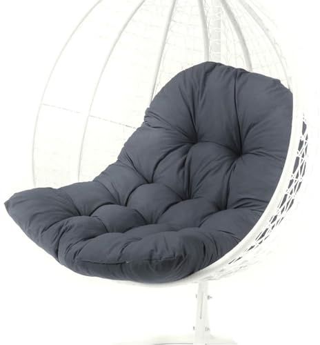 Coussin Fauteuil Jardin Coussin De Balançoire Coussin De Dossier Coussin De Siège pour Panier Suspendu pour Balcon De Jardin Intérieur Et Extérieur (120 * 80cm,Gris Foncé)