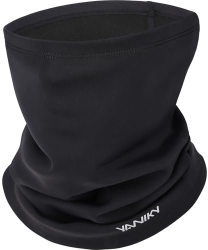 YANIKY Loopschal Multifunktionstuch Winddicht Schlauchschal Neckwarmer Herren Ski Gesichtsschutz Halstuch Thermal Fleece Sportschal Halswärmer für Skifahren Fahrrad Jogging ﻿ (Schwarz)