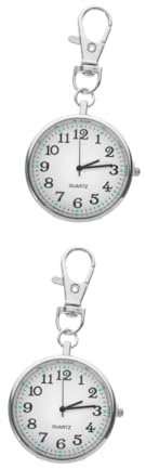 SAFIGLE 2stücke Schlüsselanhänger Uhr Für Praktische Stilvolle Taschenuhr Mit Ziffernblatt Und Robuster Bauweise Für Im Pflegebereich Prüfungen