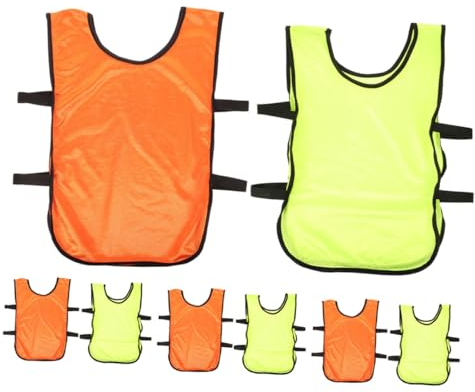 BELLIFFY 8stücke Atmungsaktive Fußballwesten Basketballwesten Sportpinnies Für Junge Mädchen Waschbar Fußballpinnies Polyester Leibchen Leibchen Für Sportliche Junge Mädchen Für