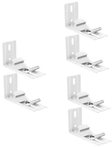 GARVALON 6pcs Shaped Vertical Blinds Replacement Brackets Sturdy Metal Mounting Clips for Easy Installation Secure Clamping Force for Home Window Blinds Decor