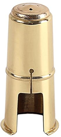Goldene Metall Schutzkappe für Altsaxophon, 73mm Modell C53f | C53f, Schützt vor Staub und Schont die Schiene, Leicht zu Tragen, 1 Stück