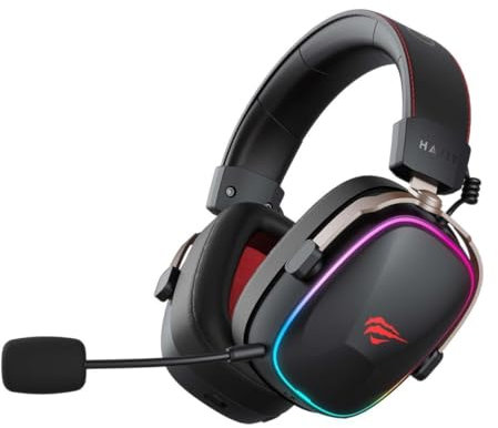 Havit Gamenote H2039BG Casque de jeu sans fil 7.1 2,4 GHz + BT + audio 3,5 mm