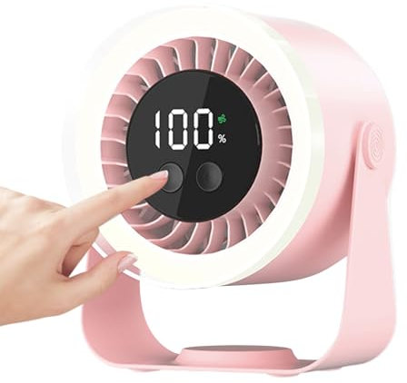 Generico Ventilatore Da Scrivania Rinfrescante - Ventilatore ad Aria Fredda Silenzioso con 10 Velocità,Ricaricabile USB Energeticamente Efficiente Per Studio Casa Ufficio Campeggio