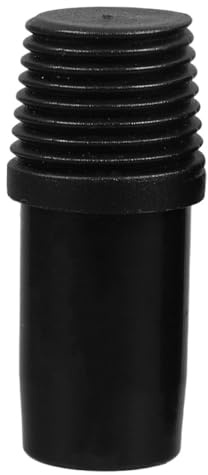 TOYANDONA Threaded Tip Replacement Broom Handle Connector Black German-style Metal Threaded End Mop Pole Adapter for Cleaning Tools Repair and Extension,