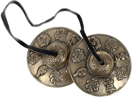BESTonZON Handgemachte Beckenglocke Aus Reinem Kupfer Kompaktes Schlaginstrument Im Religiösen Stil Yoga-glocke Musikinstrument Für Meditation Haltbares Und Verschleißfestes Design
