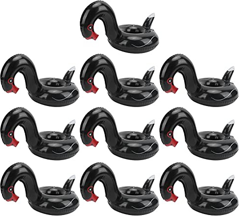 Portavasos Inflable portátil para Fiesta en la Piscina, flotadores para competiciones de Piscina de Verano, plástico PVC, 10 Uds.