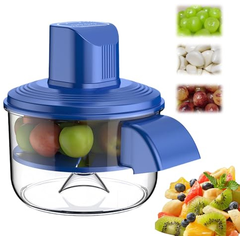 2 in 1 Automatic Peeling Machine,2026 New Cherry Tomato,Grape & Garlic Peeler Machine Rechargeable Wireless Fruit & Veggie Peeler for Home Kitchen(Blue)
