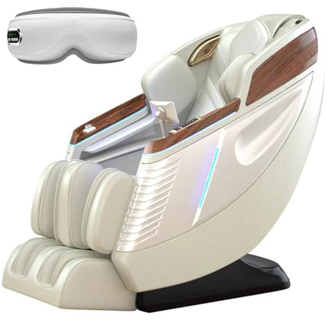 Hemmassagestol, Klassisk Färgdesign Massagesoffa Balkongvilstol Perfekt för Äldre och Familjeanvändning(White)