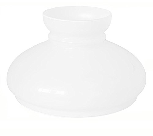 Abat-jour de rechange en verre pour lampes et lustres en fer et laiton, diamètre 11 cm, blanc de lait