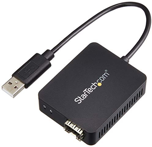 StarTech.com Adaptateur réseau USB 2.0 vers fibre optique avec SFP ouvert - Convertisseur USB vers Ethernet 10/100 Mbps (US100A20SFP)