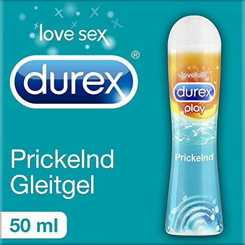 Durex Play Prickelnd Gleitgel auf Wasserbasis - Gleitmittel mit prickelndem Effekt in der praktischen Dosierflasche, (3 x 50 ml), 150 ml