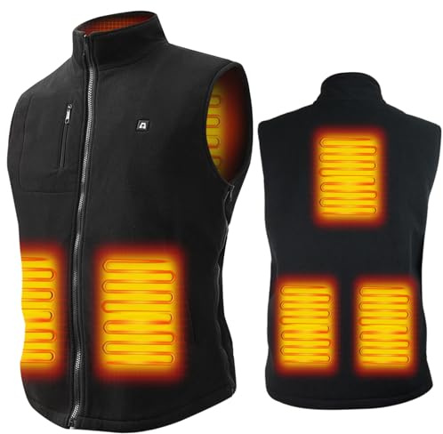 ARRIS Heated Vest for Men Women Size Adjustable 7.4V 7500MAH Battery Electric Warm Fleece Gilet for Outdoor Hiking Camping Hunting