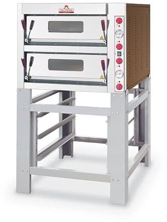 Four à Pizza Double Electrique Professionnel - Commandes Mécaniques 8 Pizzas - Italforni