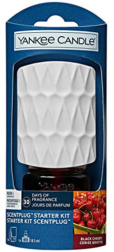 Yankee Candle Scent Plug Starter Kit | Black Cherry | Includes plug-in base and refill | Flameless home fragrance