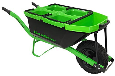 FOXCUP URBAN88 Wheelbarrow Kit 88L Heavy Duty Green Aluminium Tough Tyre 150KG Garden/Home