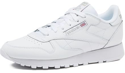 Reebok Classic Leather Sneakers for Women - Casual Tennis Womens Shoes, Footwear White/Footwear White/Pure Grey3, 7.5
