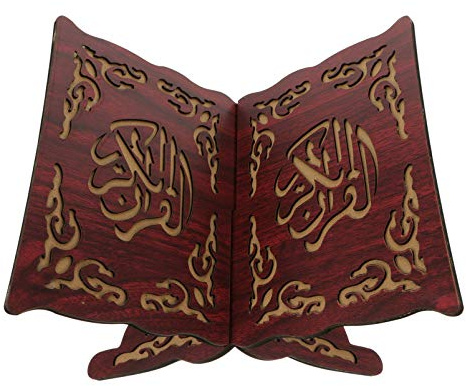 PRETYZOOM Holz Quran Buchhalter 11.4X8.3X7.1 Zoll Muslimischer Leseständer Für Ramadan Und Eid Holzbuchständer Im Vintage Stil