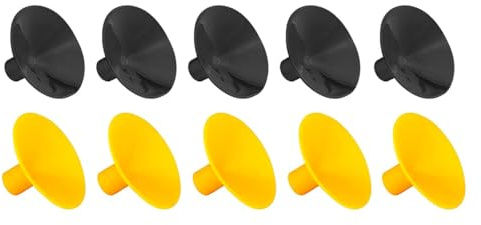 CENPEK Pfeil-Saugnäpfe für Kinder, Sicherheitspfeil-Gummi-Saugnapf für Outdoor-Jagdspiel (schwarz + gelb), 10 Stück
