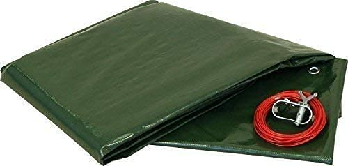 well2wellness® Pool Abdeckplane Poolplane mit 180g/m² für Ovalbecken und Achtformbecken bis Beckenmaß 7.30 x 3.60 cm