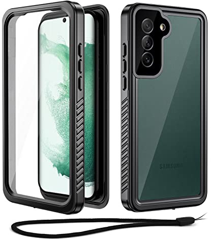 Beeasy für Samsung Galaxy S22 Plus Hülle, IP68 Wasserdicht Outdoor Handyhülle 360 Grad Schutzhülle, Stoßfest Staubdicht Sturzfest Panzerhülle mit Eingebautem Displayschutz S22+ Case, Schwarz