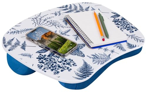 LAPGEAR MyStyle Portable Lap Desk with Cushion - Blue Garden - Fits up to 15.6 Inch Laptops - Style No. 45302