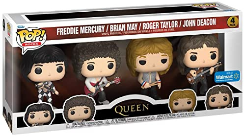 Funko Pop! 4-Pack Rocks: Queen - Freddie Mercury/Brian May/Roger Taylor/John Deacon (Special Edition) Vinyl Figures