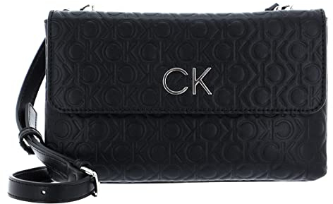 Calvin Klein Re-Lock Double Crossbody EMB Mono CK Black, Einheitsgröße
