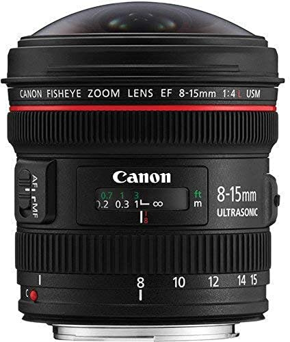 Canon EF 8-15 mm f/4L Fisheye USM Lens (Renewed)