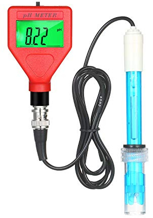 Irfora pH metro 0-14 pH campo di misurazione della qualità dell'acqua, penna LCD da 1,5 pollici con retroilluminazione verde, per il laboratorio di acquacoltura per salsa alimentare acqua