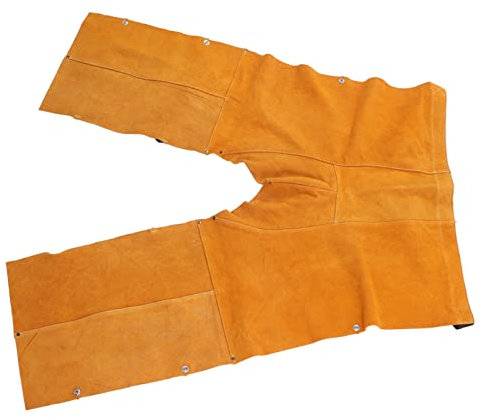 Chainsaw Apron Chaps Welding Safety Chaps Leather Apron Adjustable Belt Split Leg Fire Wear Resistant Protective Apparel