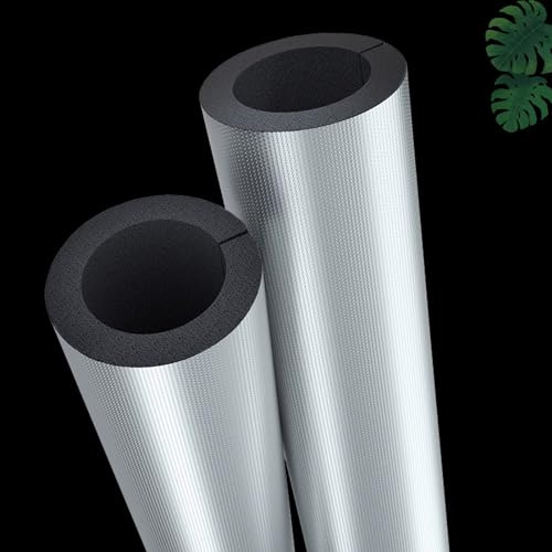 1stück Rohrisolierung 22/27/34/43/48/60/76/89/110/114 Mm Geschlitzt,Kautschuk Isolierung Aluminiumfolien Isolierschlauch,Witterungsbeständig Rohrschale Selbstklebend (89x20mm/3.5x0.8in)